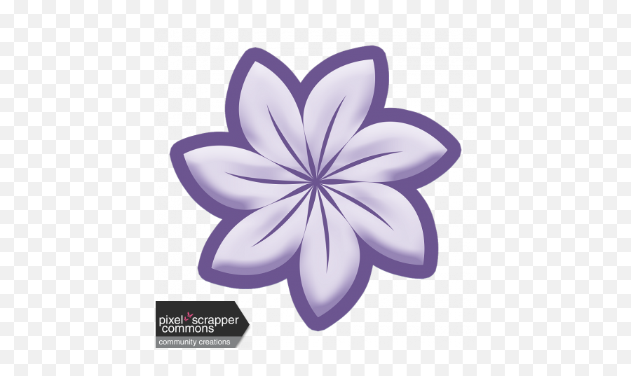 Purple Flower Graphic By Rose Stone Pixel Scrapper Digital Png