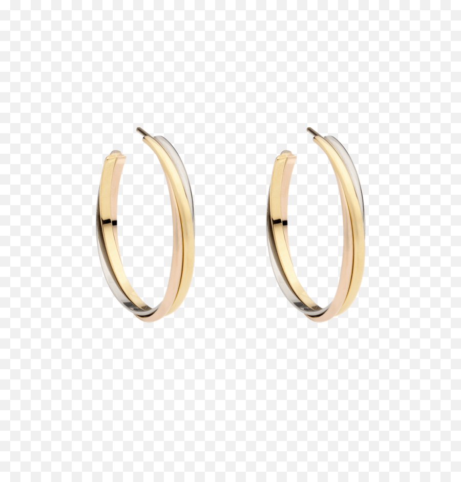 Download Free Png Earring File - Trinity Earrings Cartier Large Hoop,Gold Earring Png