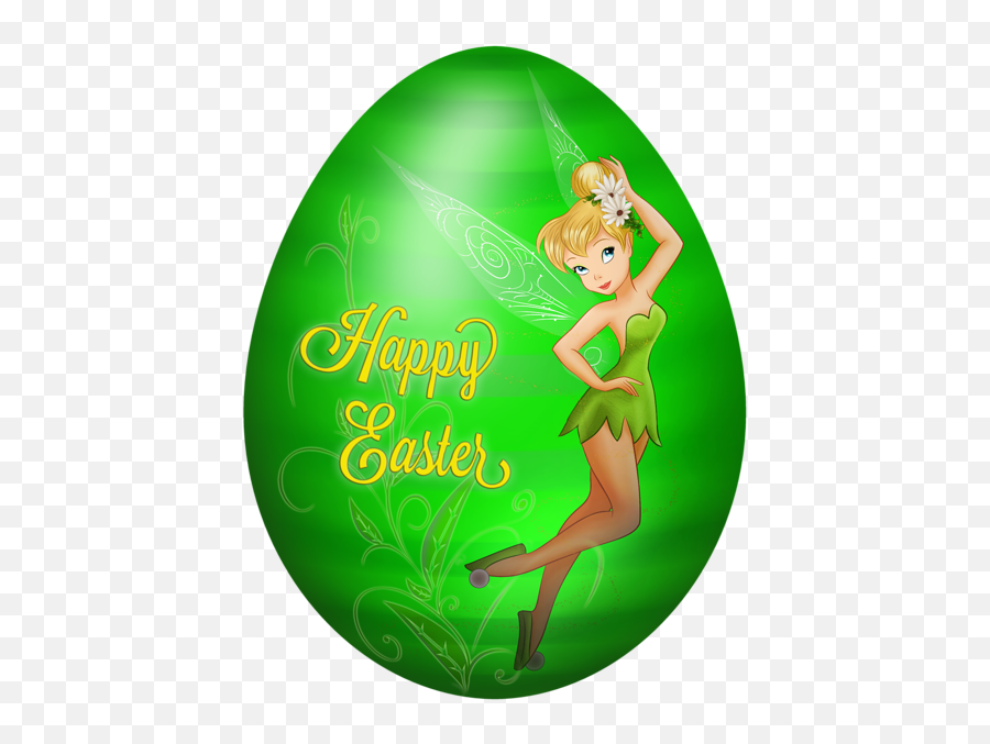 Kids Easter Egg Tinkerbell Png Clip Art - Tinker Bell Easter,Tinkerbell Png