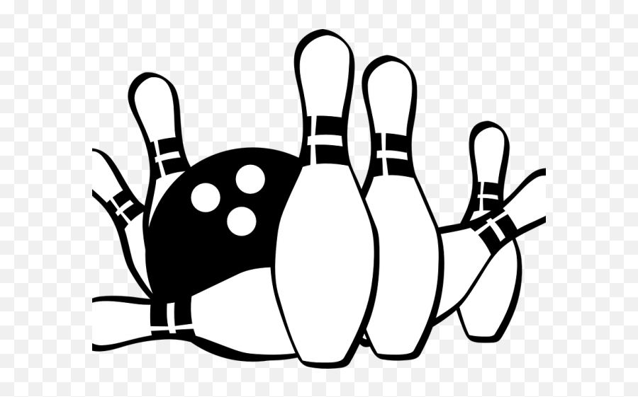 Download Bowling Graphic - Black And White Ten Pin Bowling Clipart Png,Bowling Pin Png