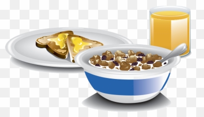 Breakfast Cereal Milk Toast Raisin - Toast And Cereal For Breakfast Png,Bowl Of Cereal Png
