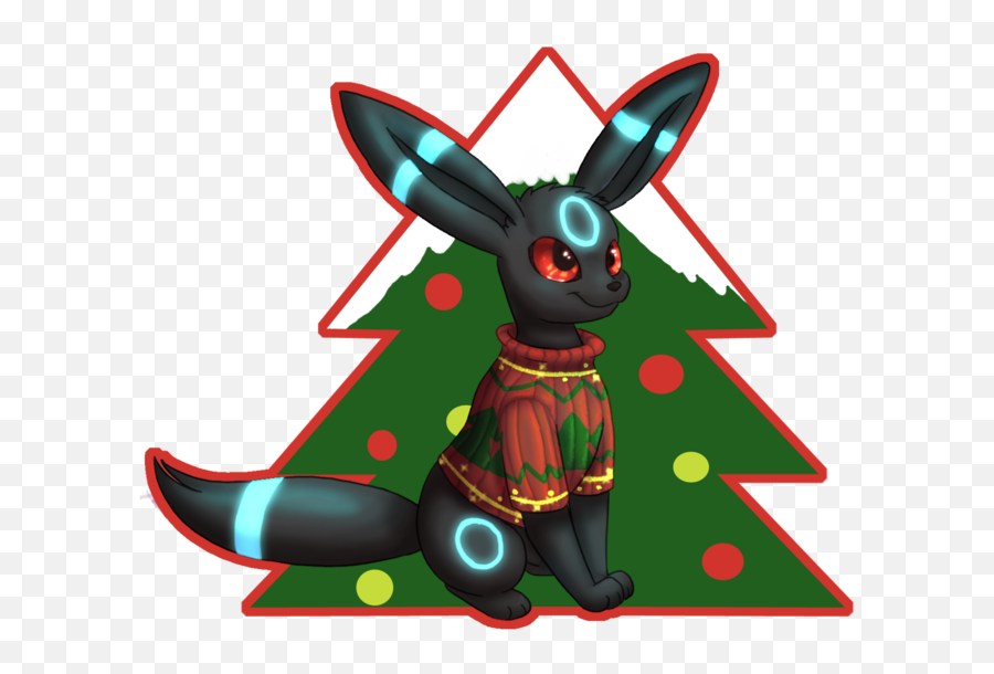 Pokemon Umbreon Christmas Clipart - Cartoon Png,Umbreon Png