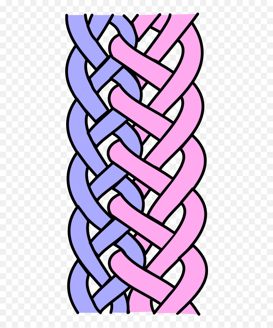 Interlocked Braid Graphic - French Braid Png,Braid Png