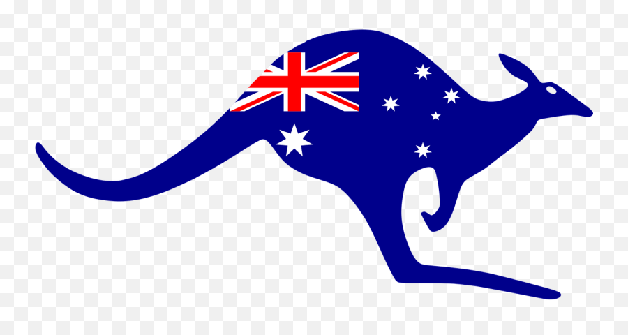 Australia Kangaroo Png Image Free - Kangaroo With Australian Flag,Australia Flag Png
