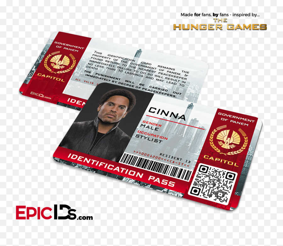 The Hunger Games Inspired Capitol Identification Card - Cinna Hunger Games Id Card Png,The Hunger Games Logo