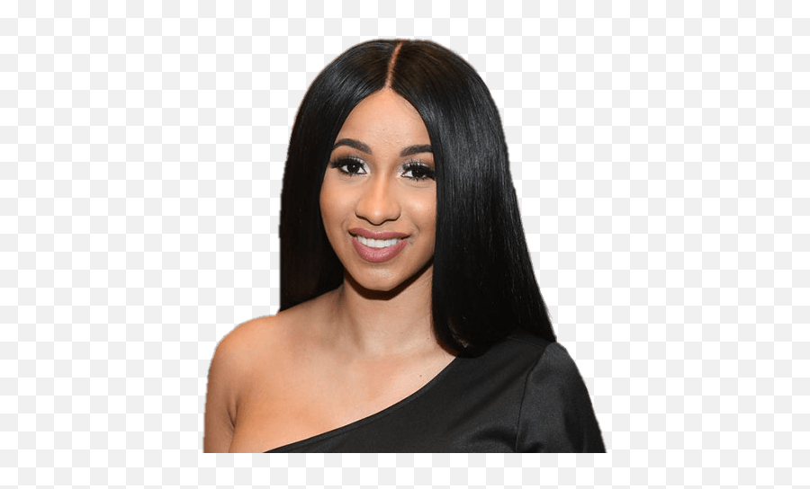 Cardi B Smiling Transparent Png - Ghana Celebrities On Wig Hairstyles,Cardi B Transparent