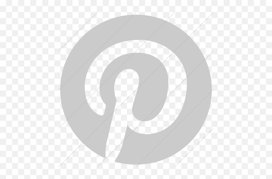 Iconsetc Simple Light Gray Social - Transparent Pinterest Logo Grey Png,Pinterest Icon White