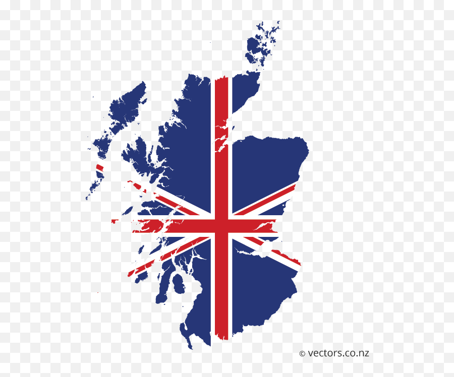 Uk Flag Vector Map Of Scotland - Scotland Country With Flag Png,Uk Flag Png
