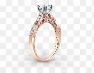 Stella 18k Rose Gold Engagement Ring - Rose Gold Ring Wedding Png,Gold Ring Png