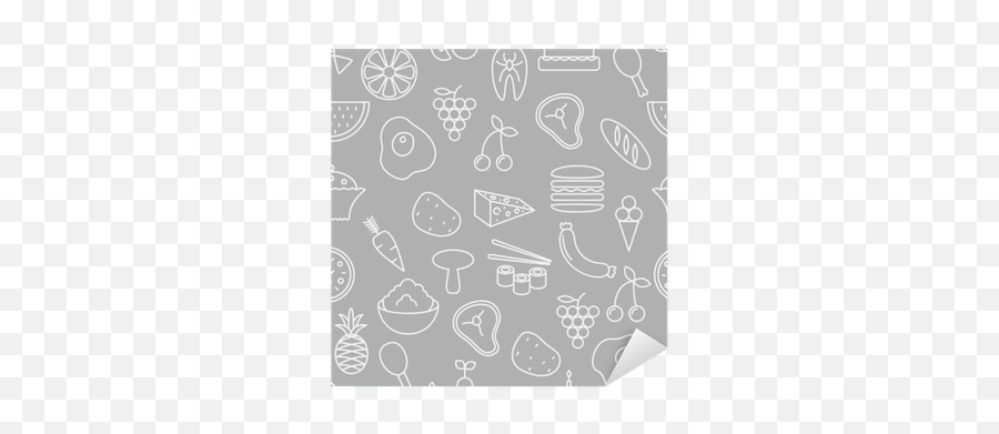 Thin Line Icons Seamless Pattern Food Vegetables And Fruits Icon Grey Background For Websites Apps Presentations Cards Templates Or Blogs - Website Grey Pattern Background Png,Fruits Icon