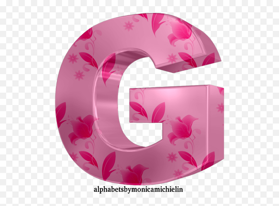 Monica Michielin Alfabetos Pink Flowers Pastel Alphabet - Girly Png,Chinese Flower Icon