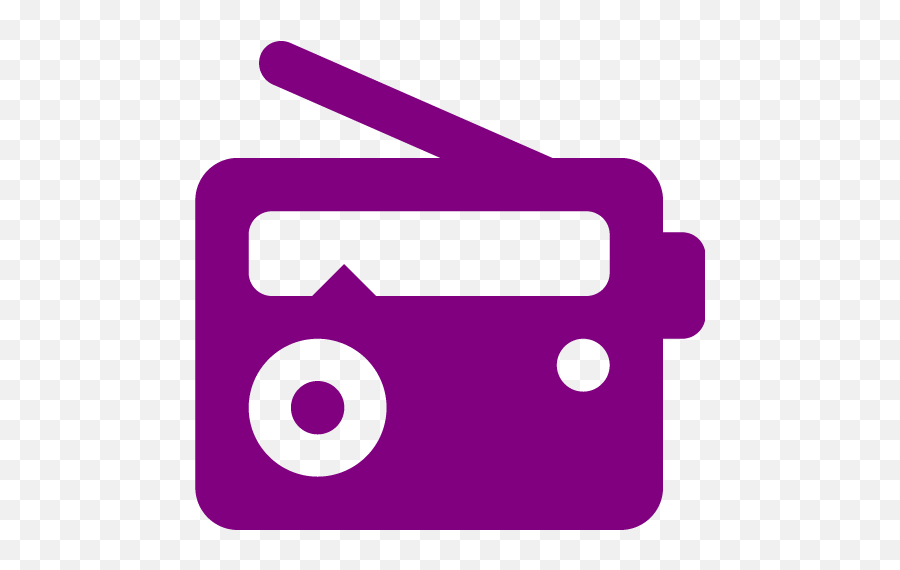 Purple Radio 4 Icon - Free Purple Radio Icons Purple Radio Icon Png,Rdio Icon