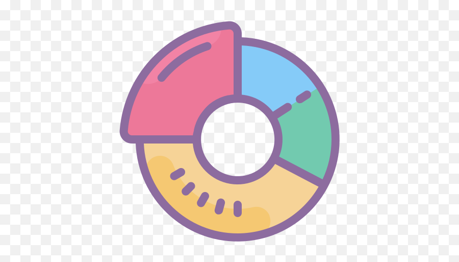 Doughnut Chart Icon In Cute Color Style - Pie Chart Powerpoint Icon Png,Pink Google Chrome Icon