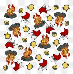 Camp Fire Pattern - Clip Art png