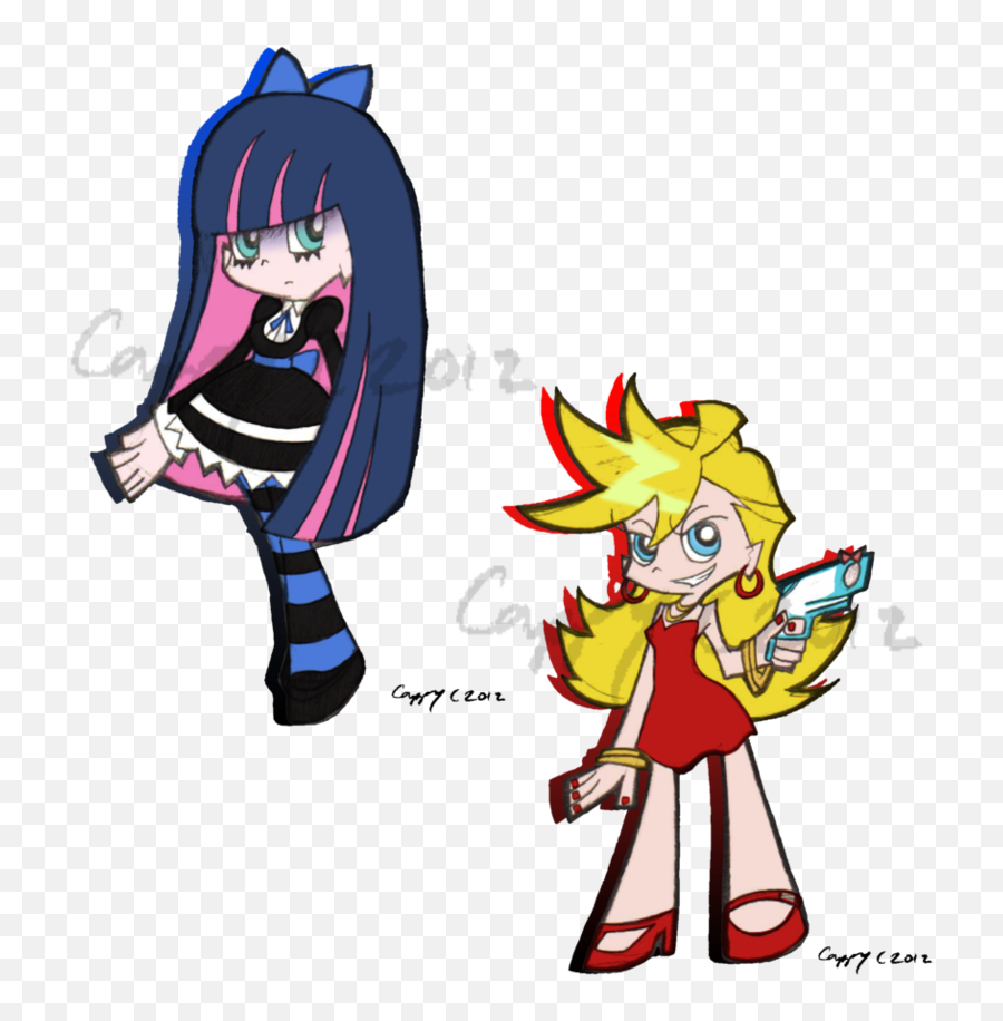 Panty Drawing Banner Library Stock - Panty And Stocking With Panty And Stocking Draw Style Png,Cappy Icon