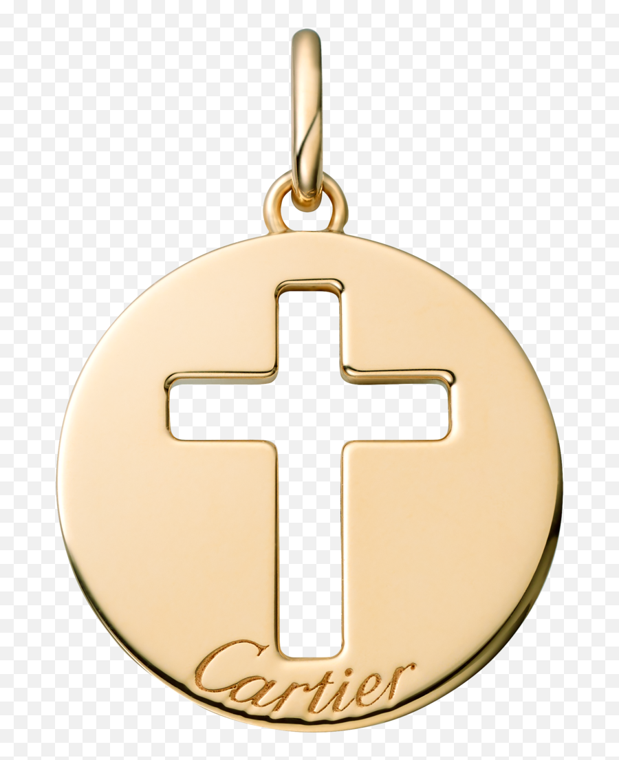 Crb3153111 - Symbol Pendant Yellow Gold Cartier Cartier Cross Pendant Png,Religious Icon Necklace