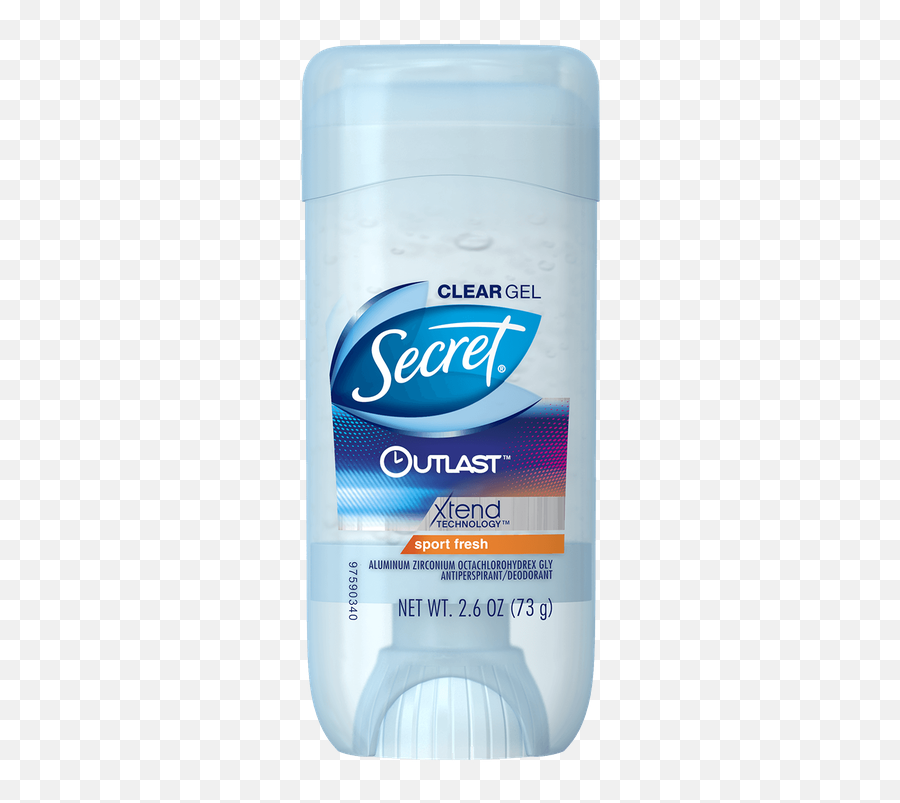 Secret Outlast Xtend Sport Fresh Clear Gel Deodorant - Secret Gel Deodorant Unscented Png,Outlast 2 Png