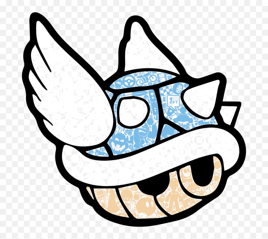 Blue Shell Mario Kart Drawing Clipart - Easy Mario Kart Drawing Png,Blue Shell Png