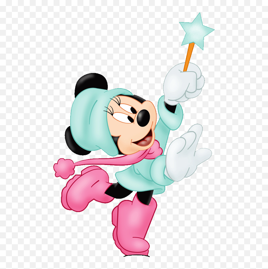 Winter Minnie Png Clipart Mouse - Mickey Mouse And Minnie Winter,Minnie Png