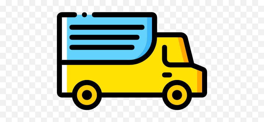 Truck Transport Vehicle Automobile Delivery Cargo - Simple Car Outline For Kids Png,Transportation Png