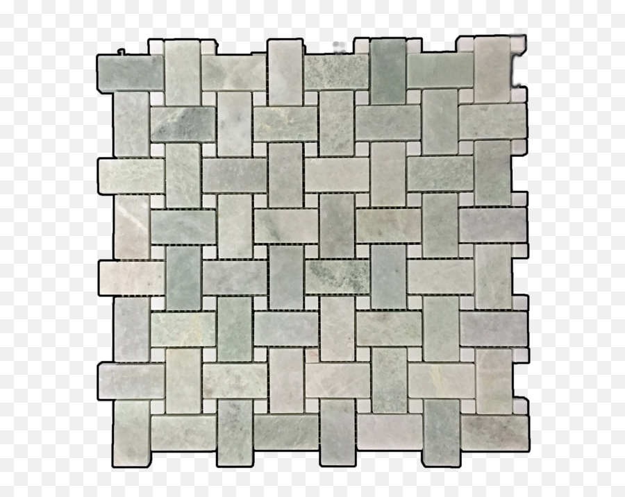 Ming Green Basketweave With White Absolute Dot Mosaic Polished 1 Sf Png