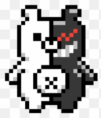 Download Monokuma Png Image With No - Pixel Art Monokuma,Monokuma Png