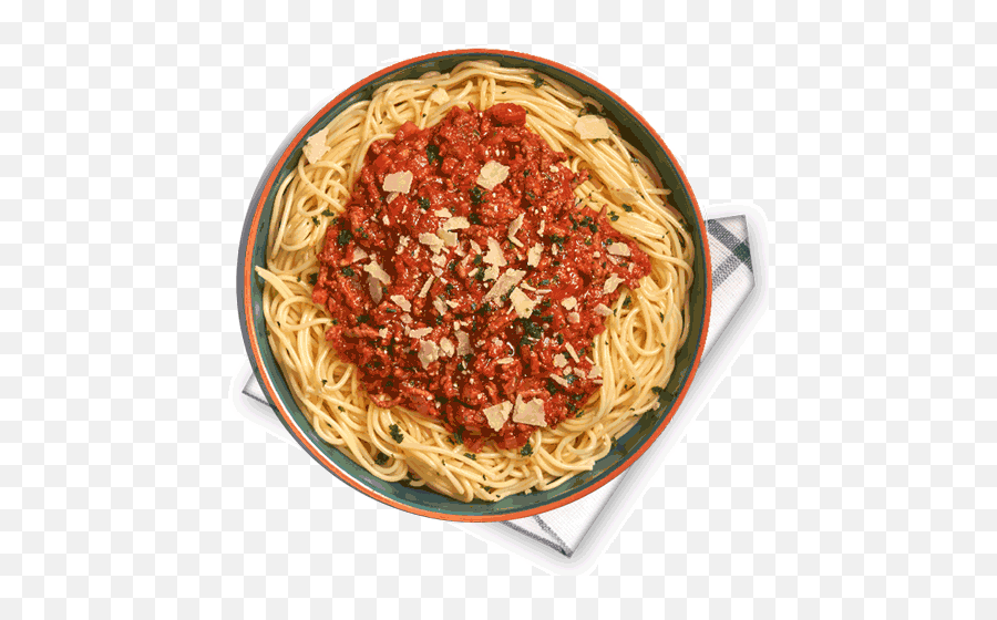 Butter Chicken Pasta - Bolognese Spaghetti Top View Png,Pasta Png
