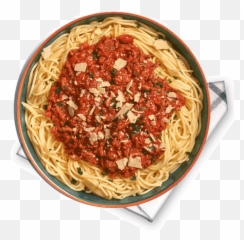 Butter Chicken Pasta - Bolognese Spaghetti Top View Png,Pasta Png