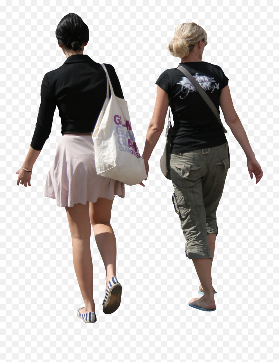Two Women Free Cut Out People Trees And Leaves - People 2d Png,Woman Standing Png