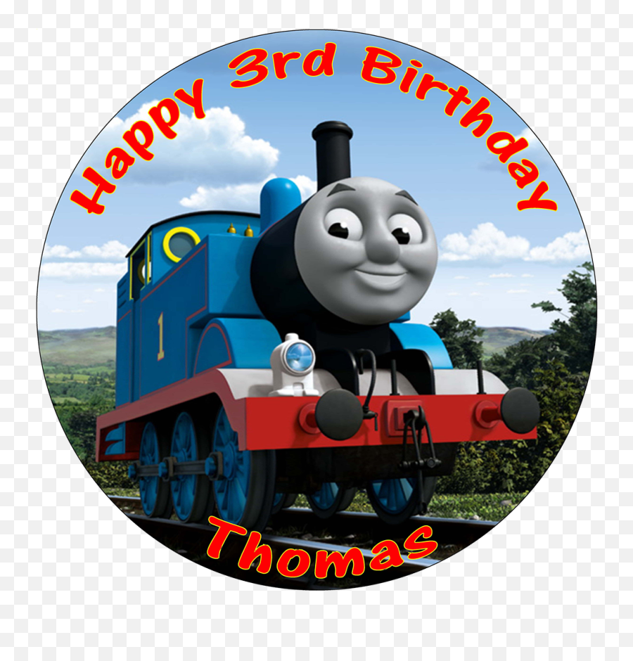 Details About Thomas The Tank Engine Round Edible Printed Birthday Cake Topper Personalised - Thomas The Train Png,Thomas The Tank Engine Png