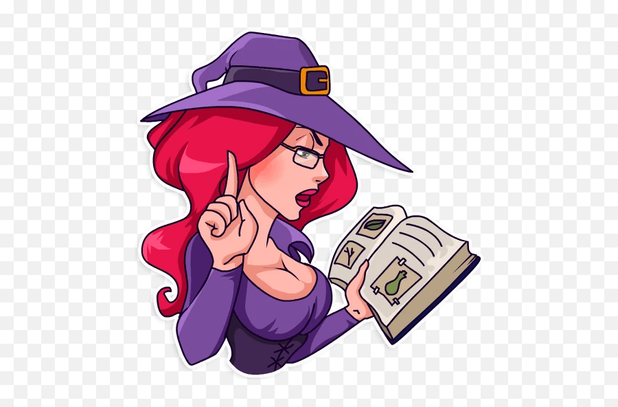 Morgana The Witch - Telegram Sticker Cartoon Png,Morgana Png