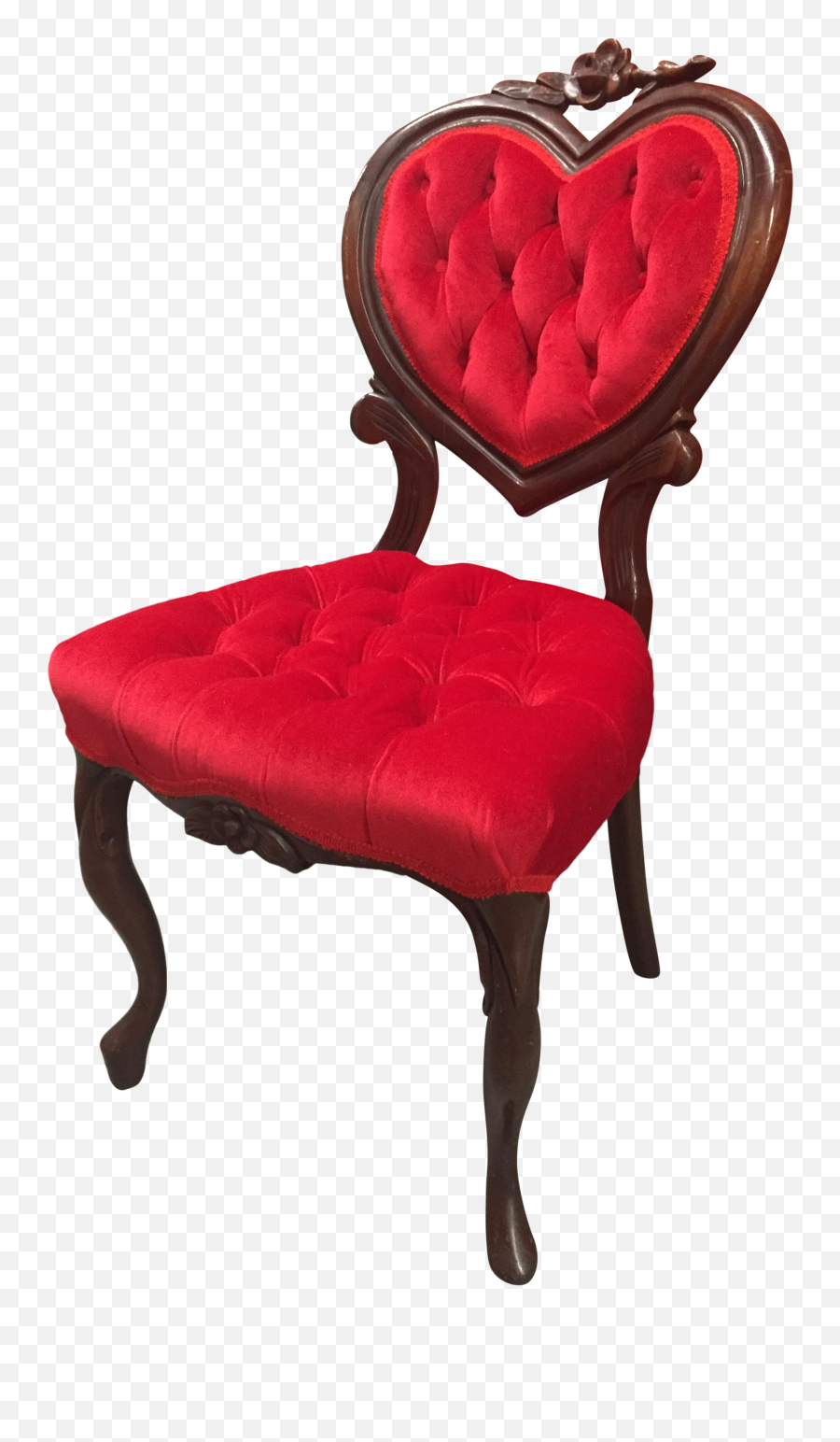 Vintage Red Heart Back Chair - Chair Png,Red Heart Transparent