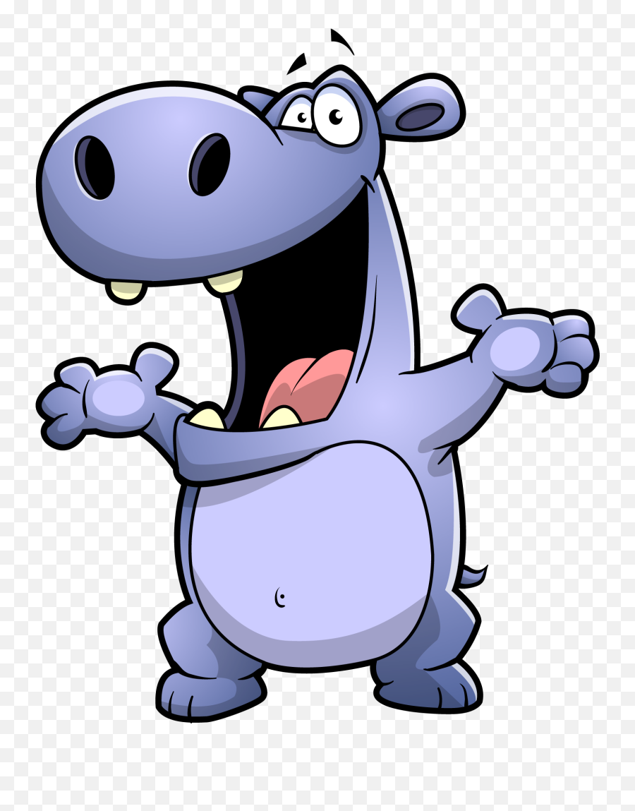 Hugo Is A Young And Adventurous Hipoppotamus Who Lives - Excited Hippo Clip Art Png,Excited Png