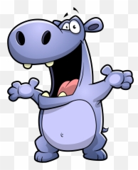 Hugo Is A Young And Adventurous Hipoppotamus Who Lives - Excited Hippo Clip Art Png,Excited Png
