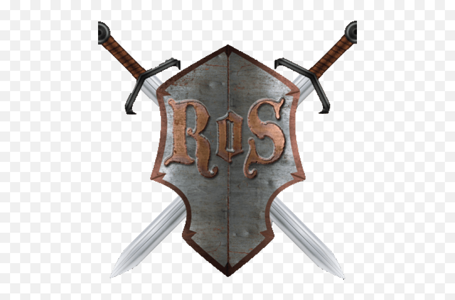 Cropped - Roslogopng U2013 Realm Of Strife Shield,Sword Logo Png