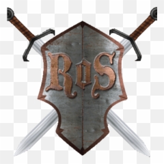 Cropped - Roslogopng U2013 Realm Of Strife Shield,Sword Logo Png