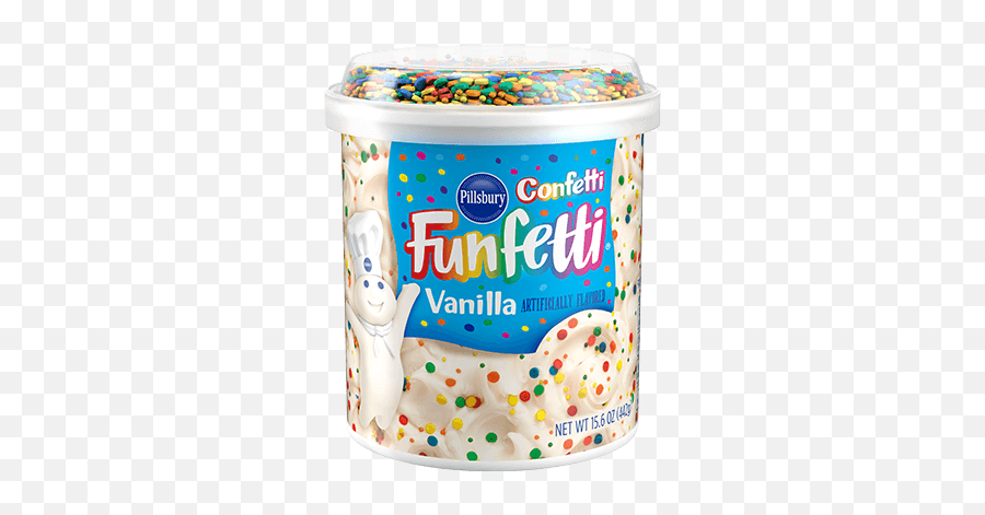Confetti Funfetti Vanilla Frosting Pillsbury - Pillsbury Funfetti Vanilla Frosting Png,Pillsbury Doughboy Png