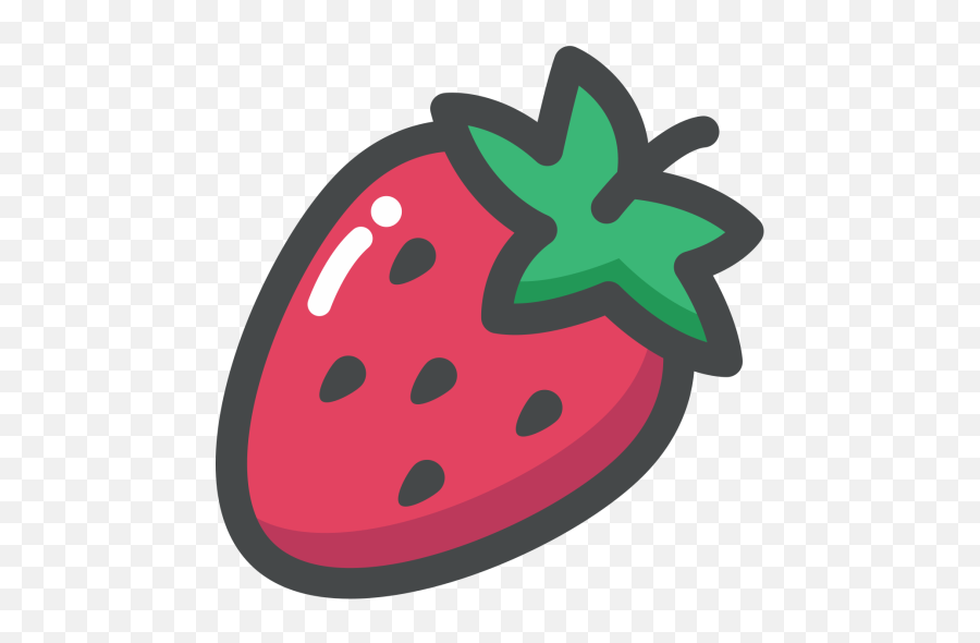 Strawberry Icon Of Colored Outline - Strawberry Fruit Icon Png,Strawberry Png