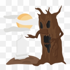Scary Halloween Tree Svg Scrapbook Cut - Illustration Png,Halloween Tree Png