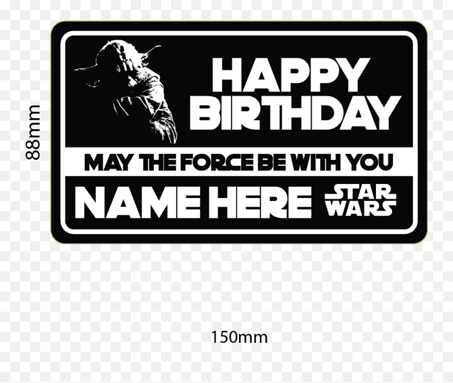 Star Wars Transparent Png - Black And White Star Wars Happy Birthday,Starwars Png