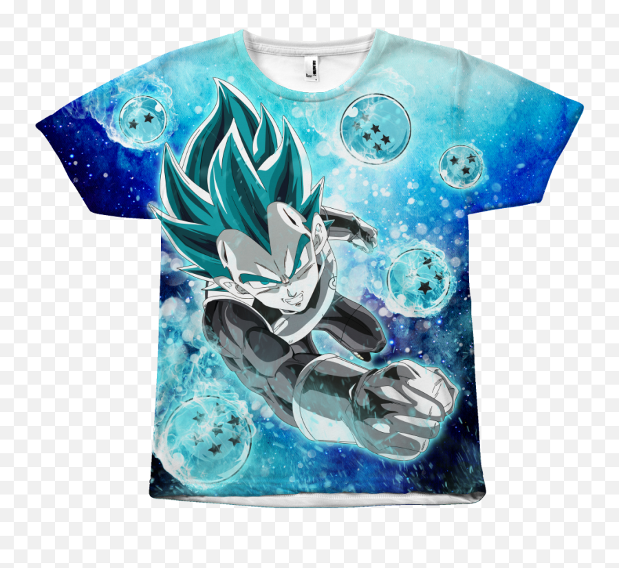 Download Vegeta Ssj Blue With Dragon Balls - Dragon Ball Hd Vegeta Ssj Blue T Shirt Aliexpress Png,Dragon Balls Png