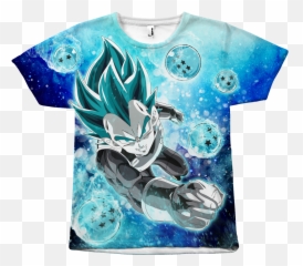 Download Vegeta Ssj Blue With Dragon Balls - Dragon Ball Hd Vegeta Ssj Blue T Shirt Aliexpress Png,Dragon Balls Png