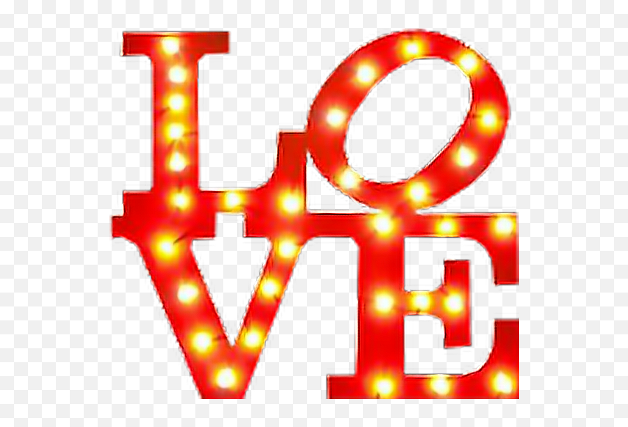 Red Love Lights Sign Marquee Textstickers Word Vintage - Diy Light Up Canvas Art Png,Marquee Png