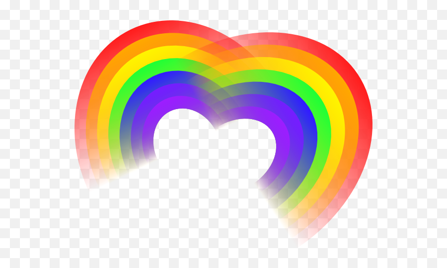 Download Hd Animated Rainbow Clipart - Rainbow Heart Vector Png Transparent Rainbow Hearts,Rainbow Clipart Png