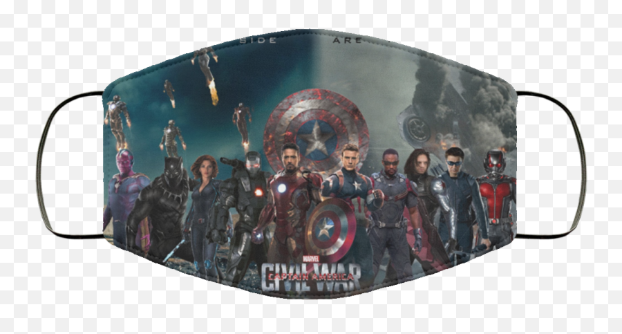 Captain America Civil War Face Mask Flashship In The Usa - Captain America Civil War Sides Png,Captain America Civil War Logo Png