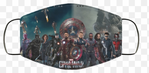 Captain America Civil War Face Mask Flashship The Usa - Sides png