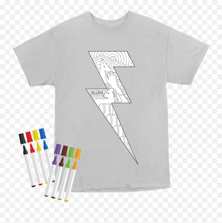 The Killers Lightning Bolt T - Active Shirt Png,Lightning Bolt Logo