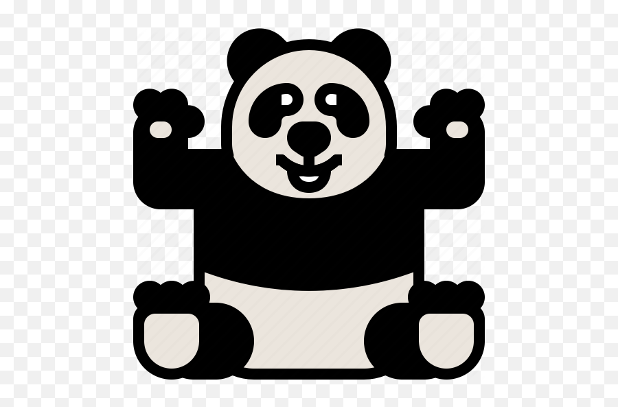 Animal Bear China Cute Panda Icon - Happy Png,Cute Panda Icon