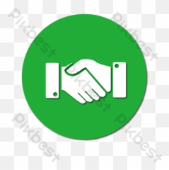 Handshake Green Icon Free Png Transparent Layer Ai - Language