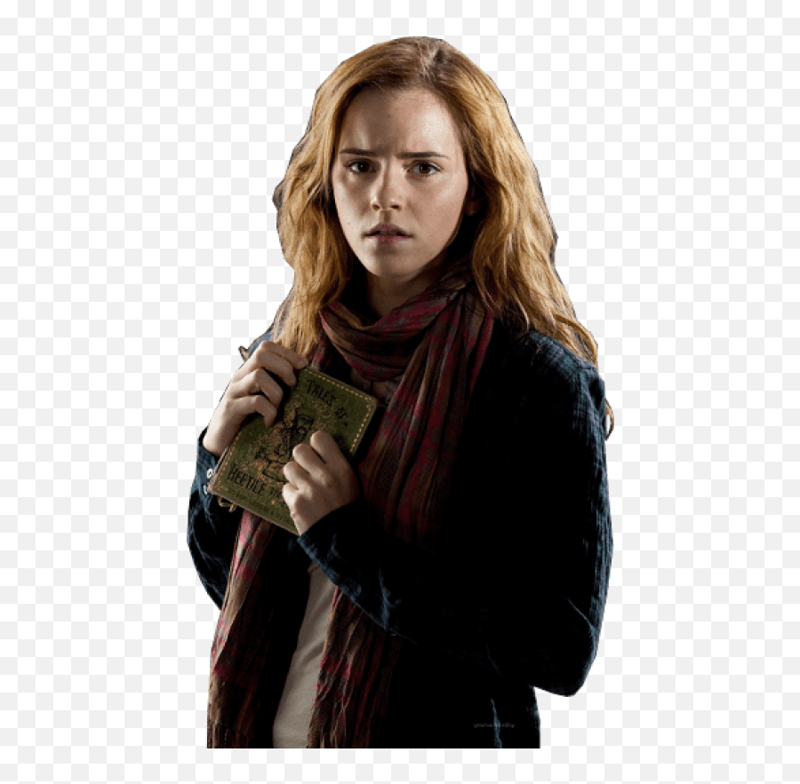 Hd Hermione Worried With Book Png Image - Potter And The Deathly Hallows,Hermione Png